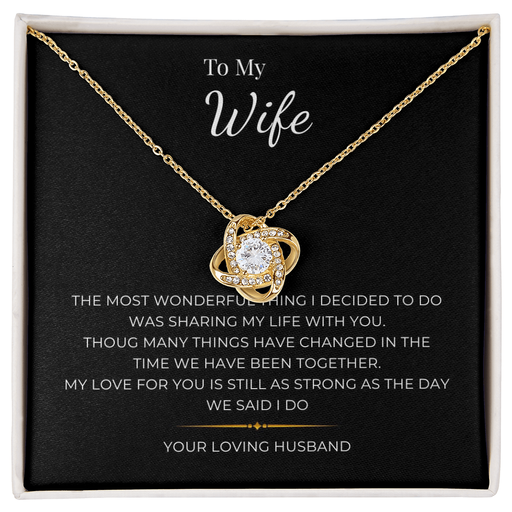 To My Wife Love Knot Necklace