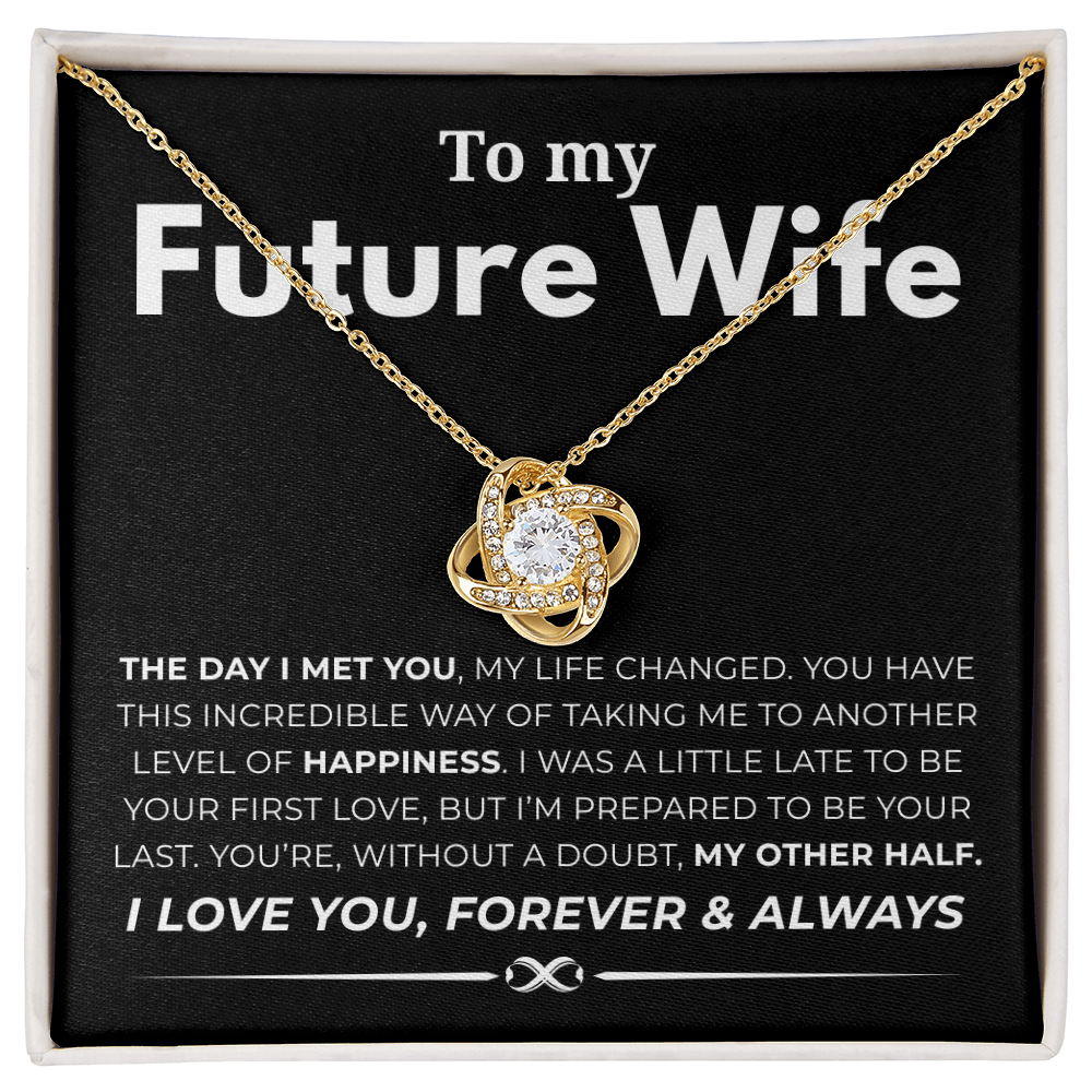 To My Future Wife Love Knot Necklace