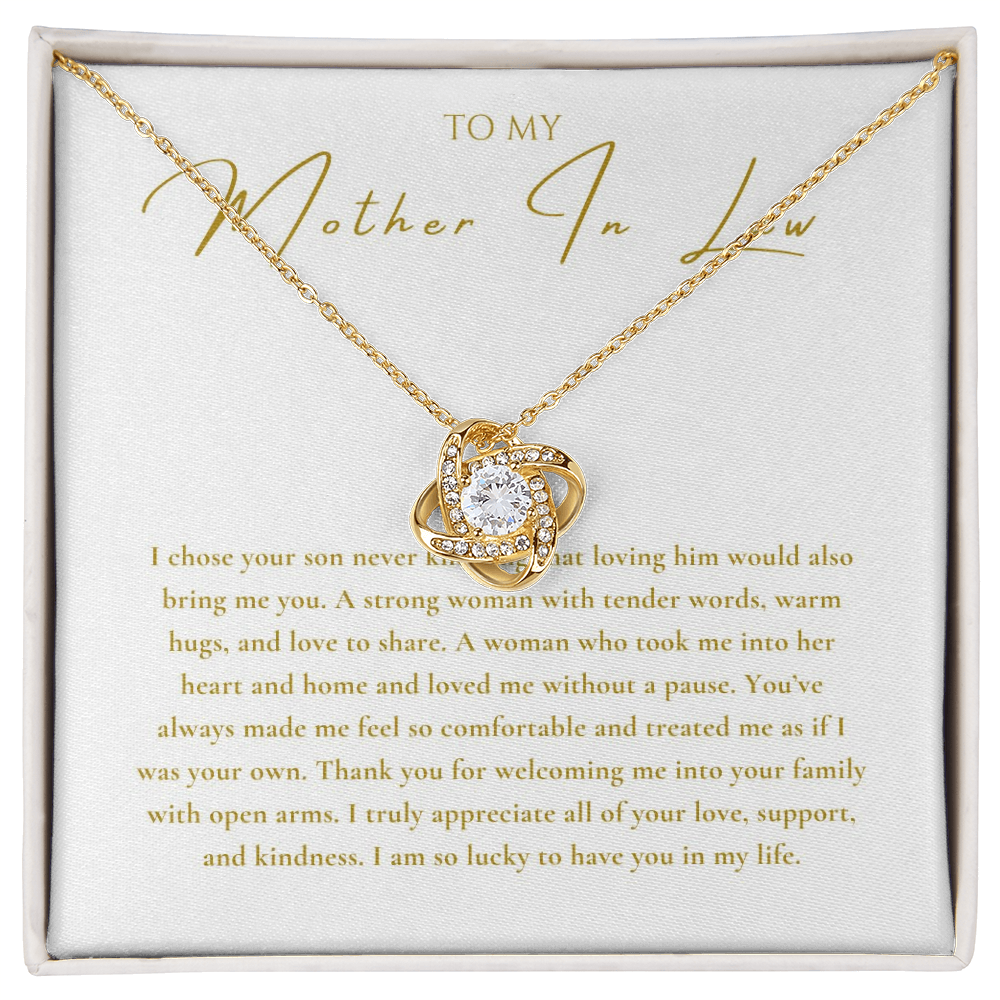 To My Mother In Law Wife Interlocking Hearts Necklace