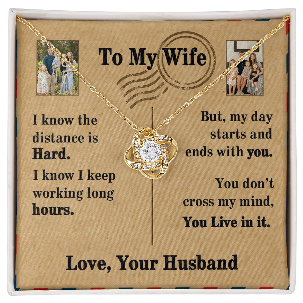To My Wife Love Knot Necklace