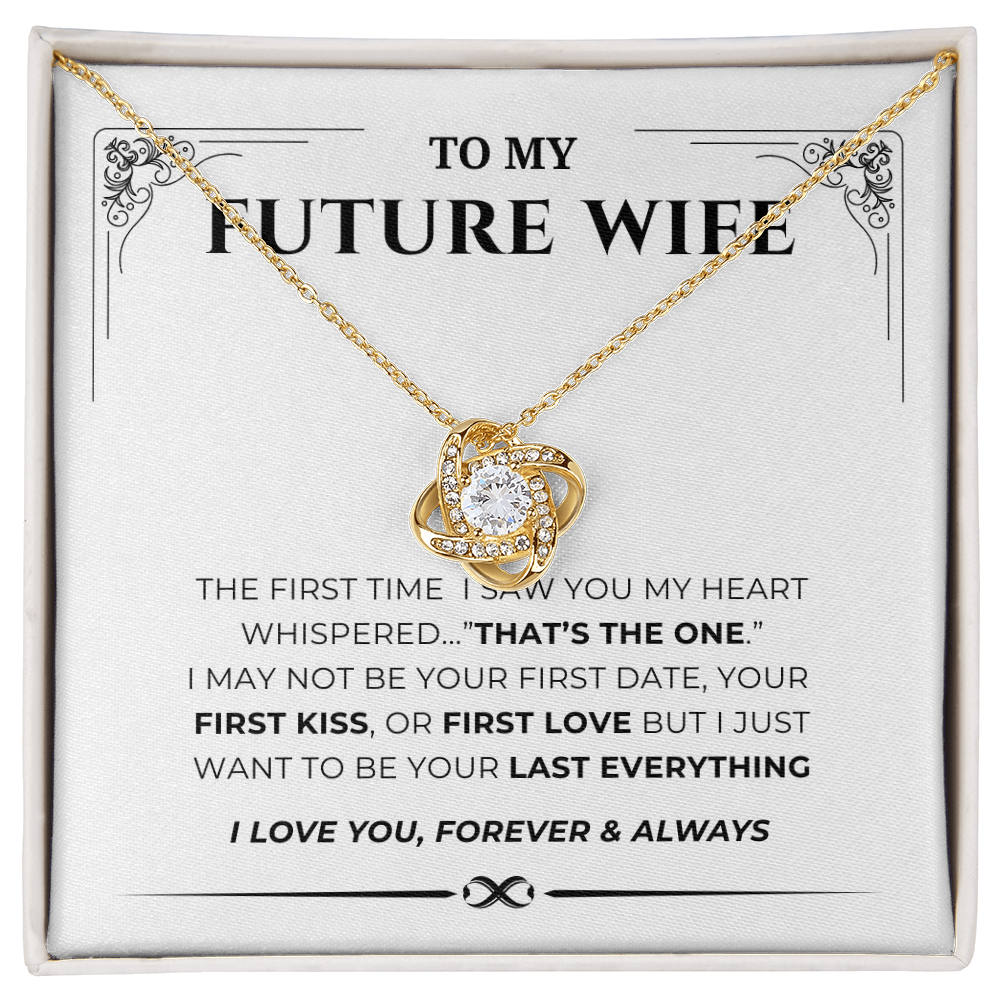 To My Future Wife Love Knot Necklace