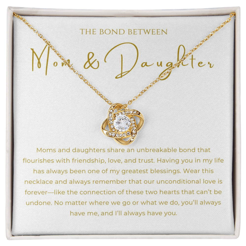 Mom & Daughter Interlocking Hearts Necklace