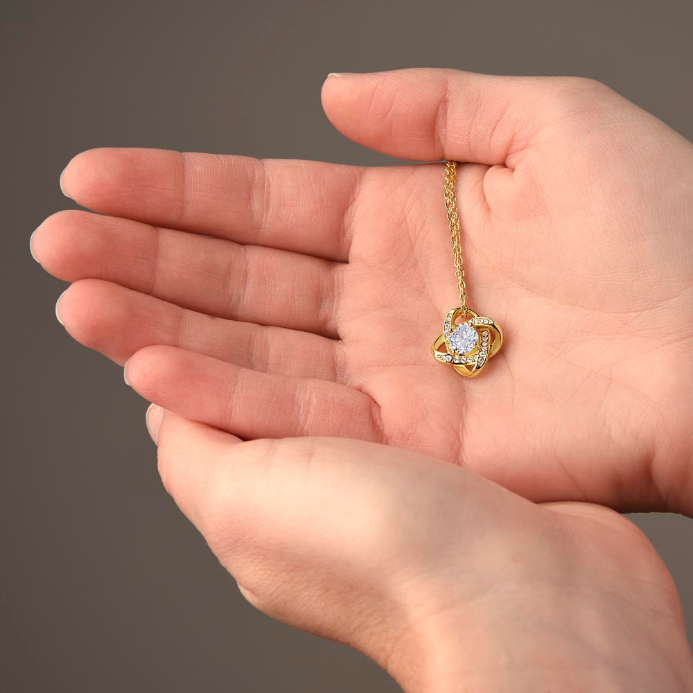 To My Husband's Mom Love Knot Necklace