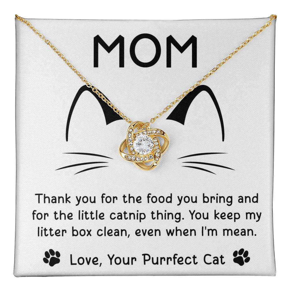 Purrfect Cat Love Knot Necklace