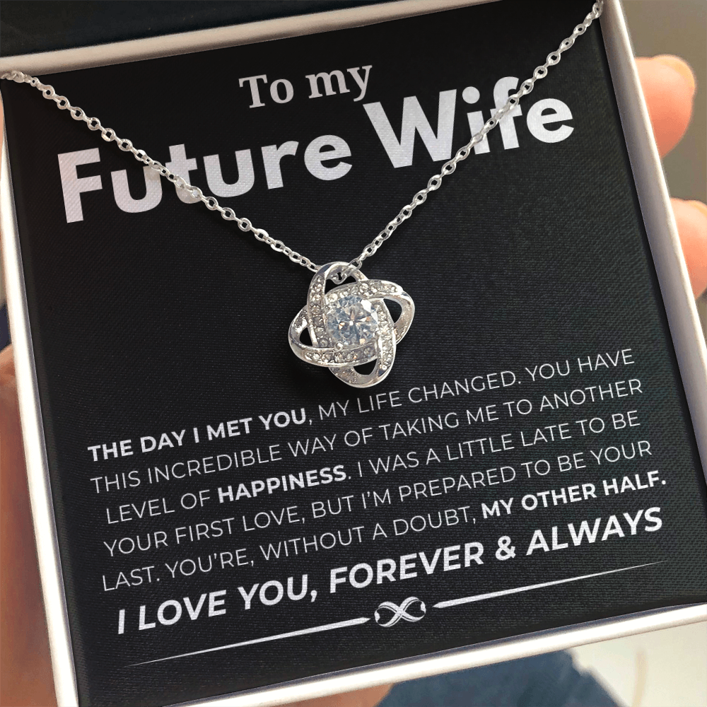 To My Future Wife Love Knot Necklace