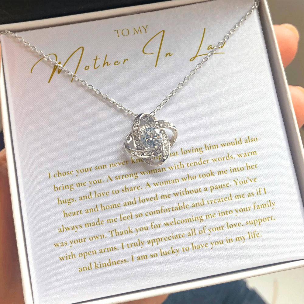 To My Mother In Law Wife Interlocking Hearts Necklace