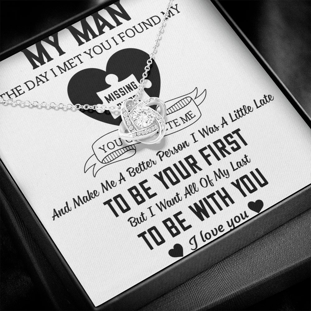 To My Man Love Knot Necklace