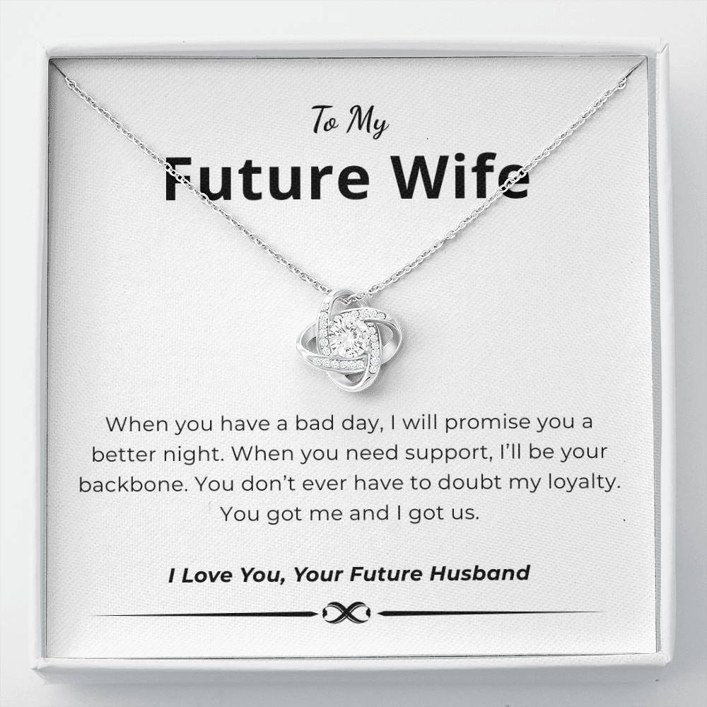 To My Future Wife Love Knot Necklace