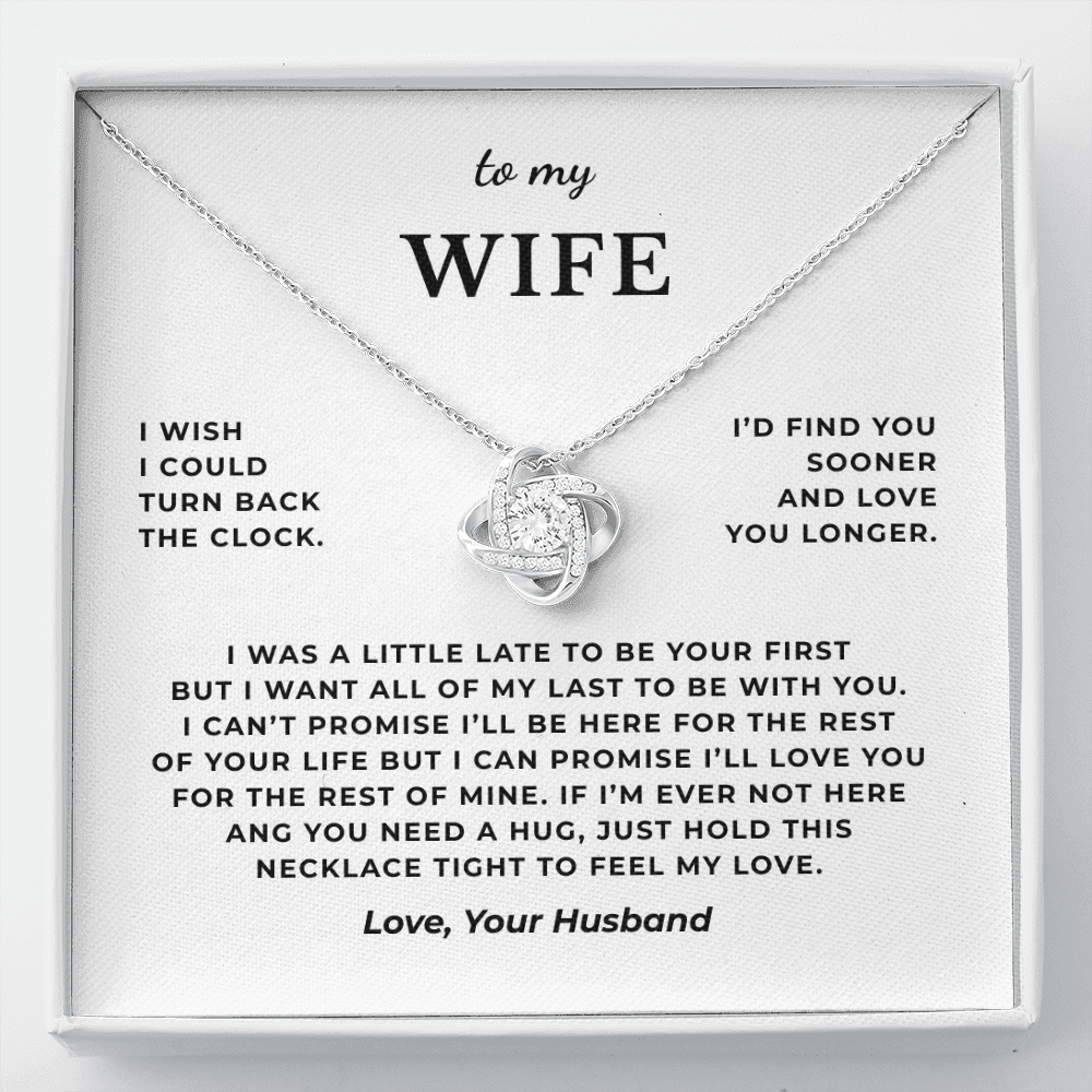 To My Wife Interlocking Hearts Necklace
