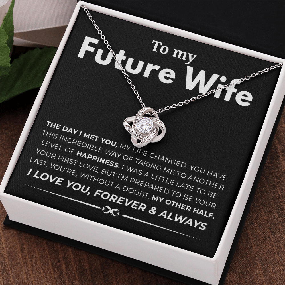 To My Future Wife Love Knot Necklace