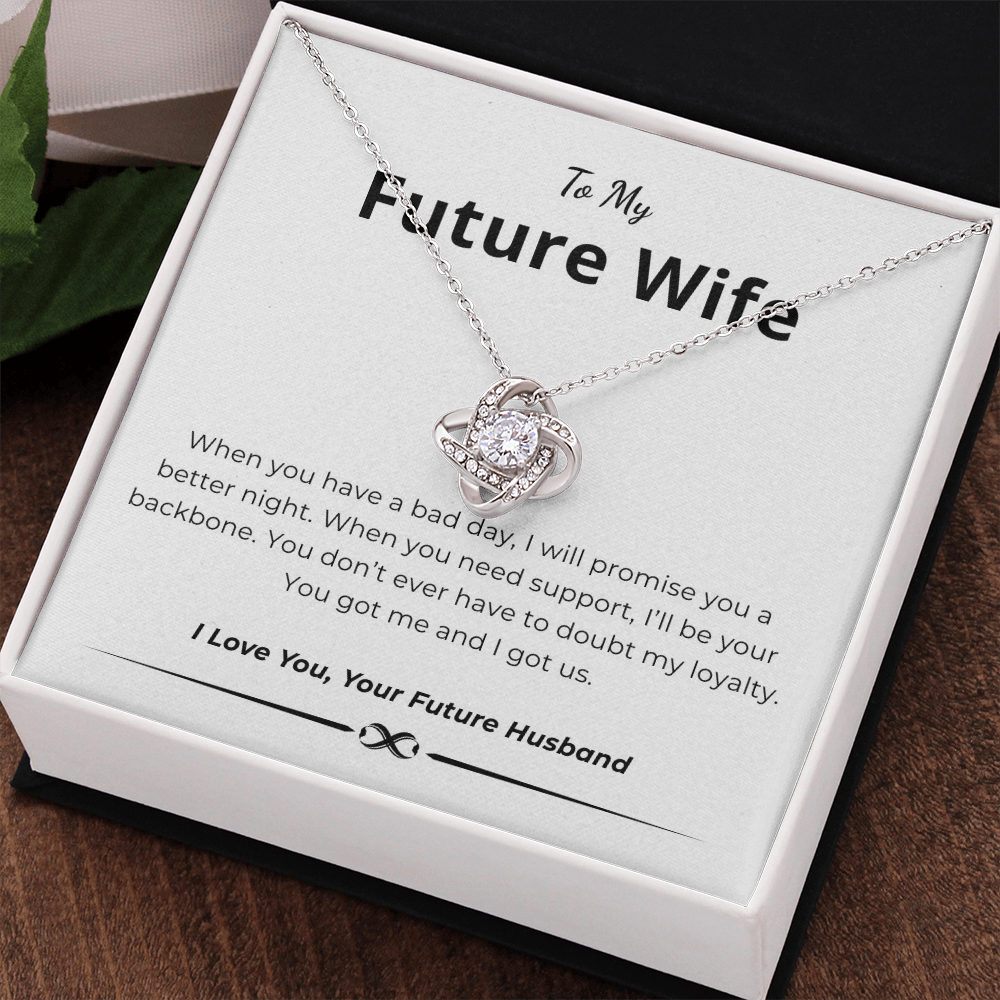 To My Future Wife Love Knot Necklace