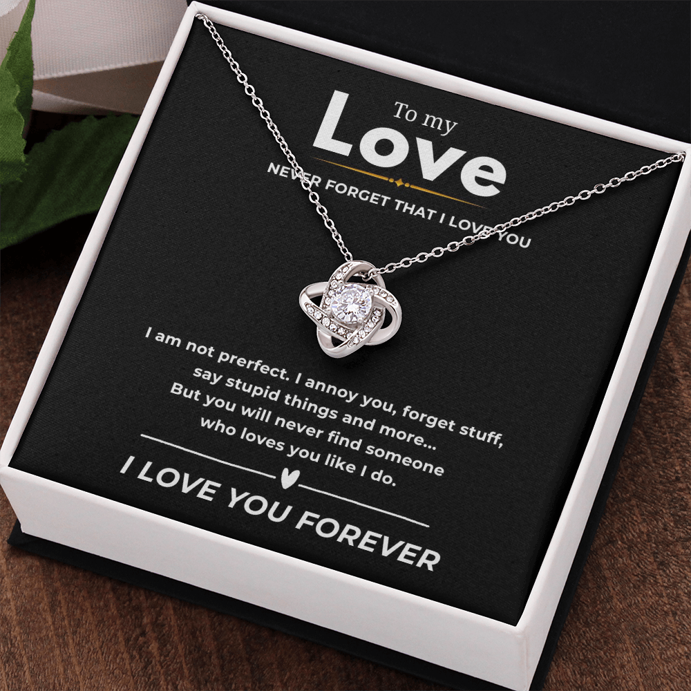To My Love Love Knot Necklace