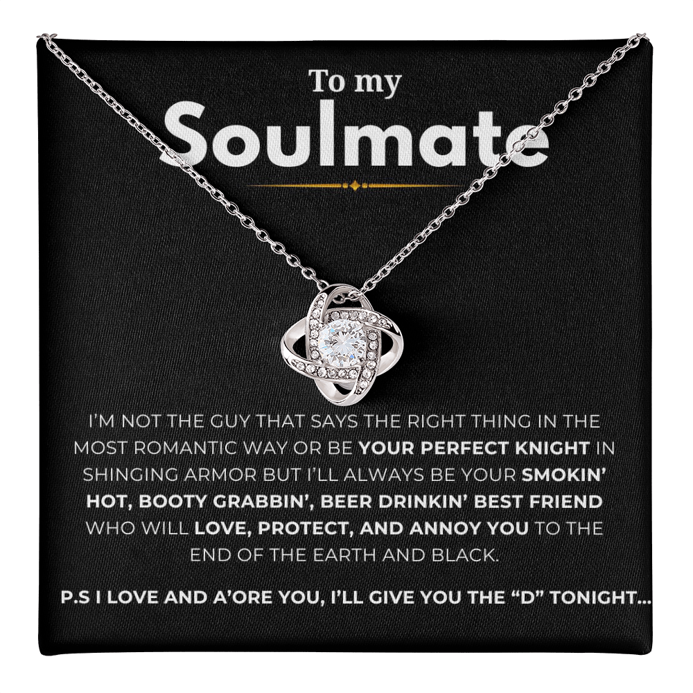 To My Soulmate Love Knot Necklace