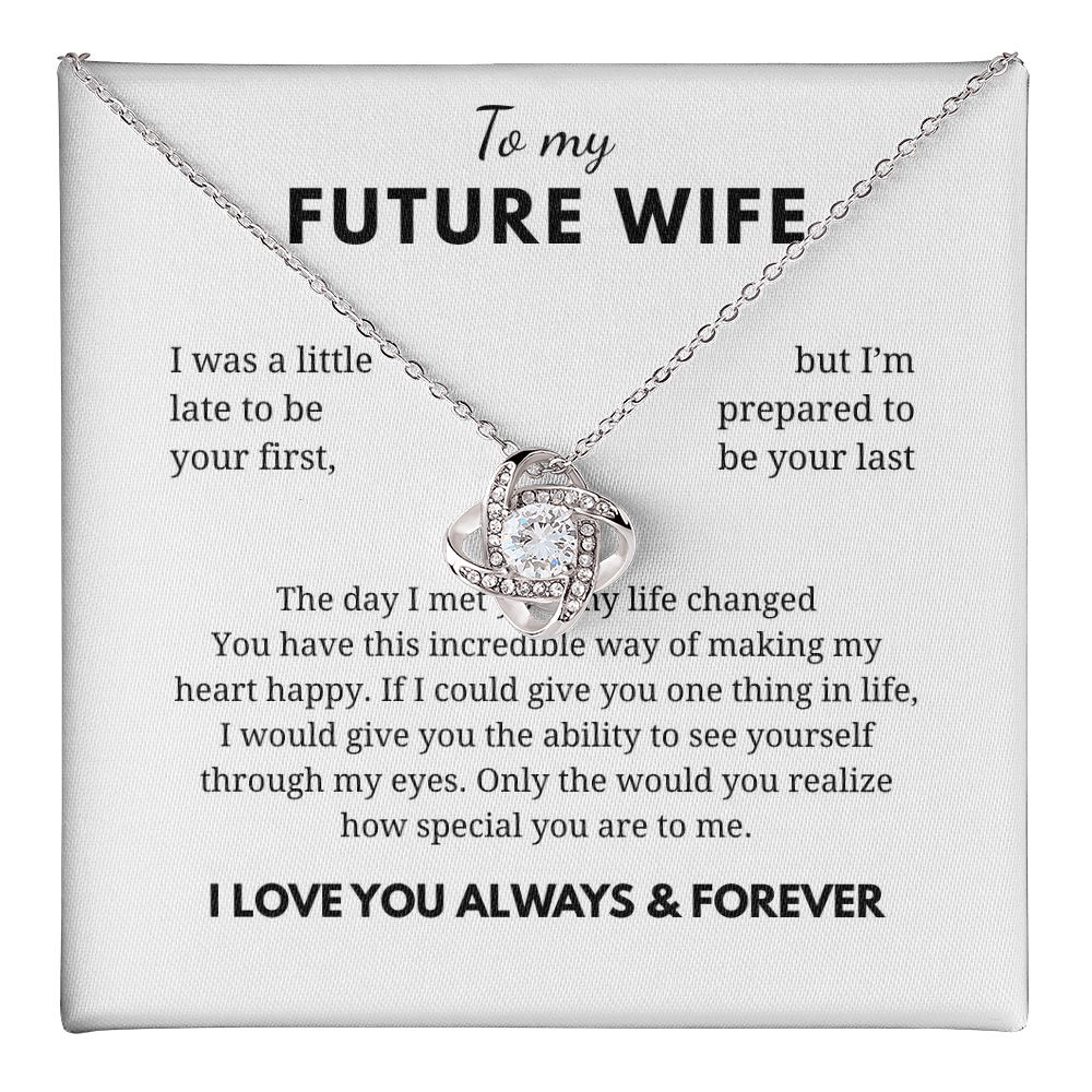 To My Future Wife Love Knot Necklace