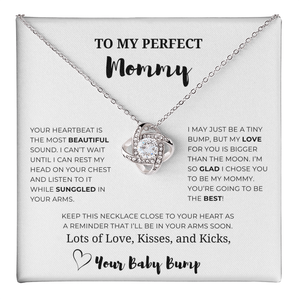 To My Perfect Mommy Love Knot Necklace