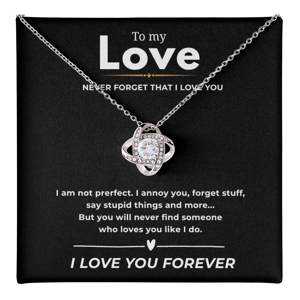 To My Love Love Knot Necklace