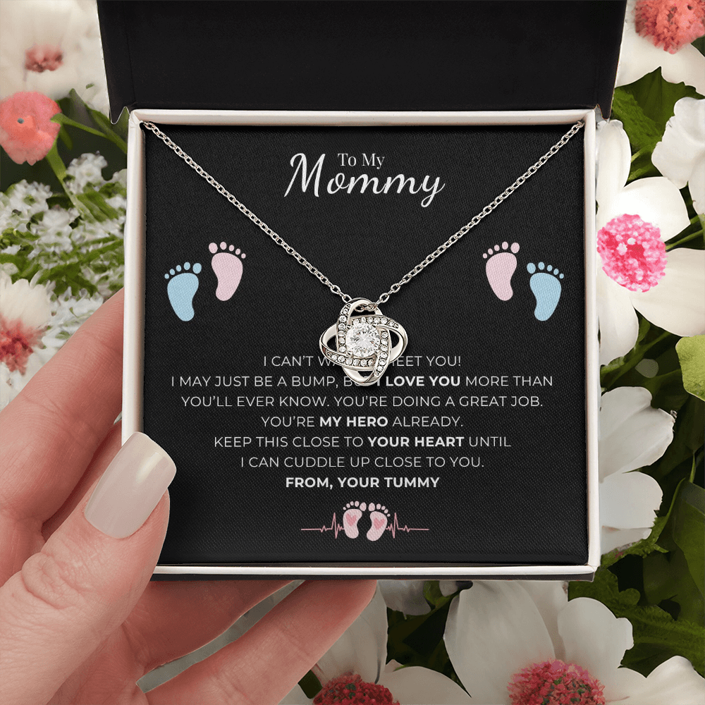 To My Mommy Love Knot Necklace