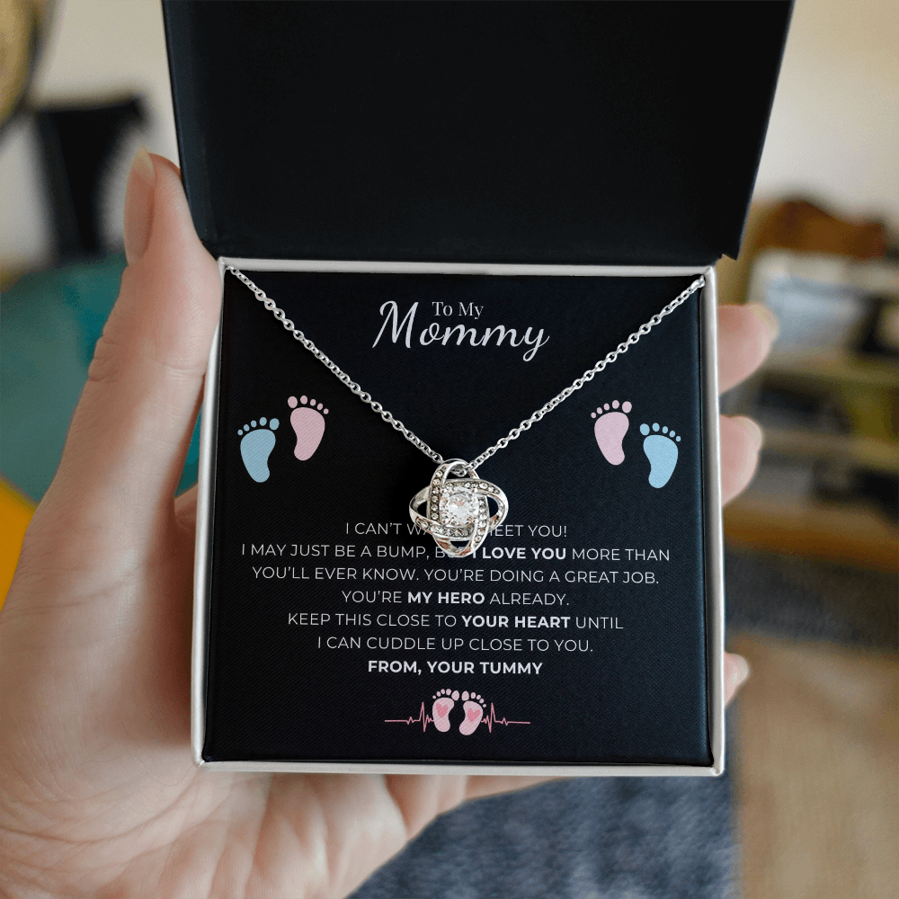 To My Mommy Love Knot Necklace