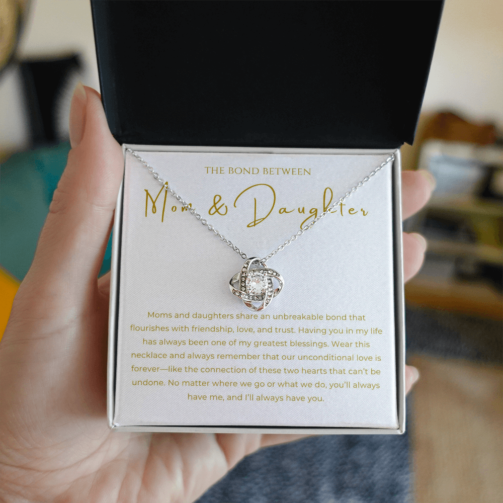 Mom & Daughter Interlocking Hearts Necklace