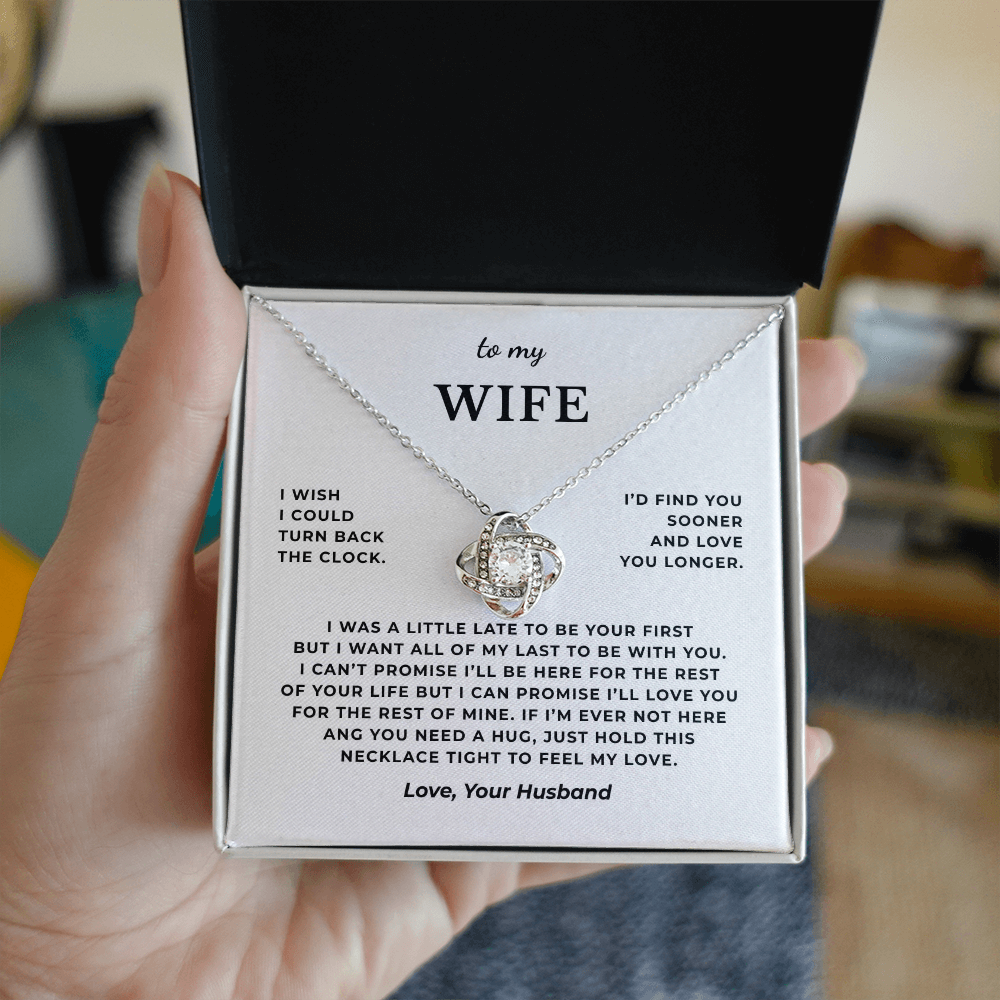 To My Wife Interlocking Hearts Necklace