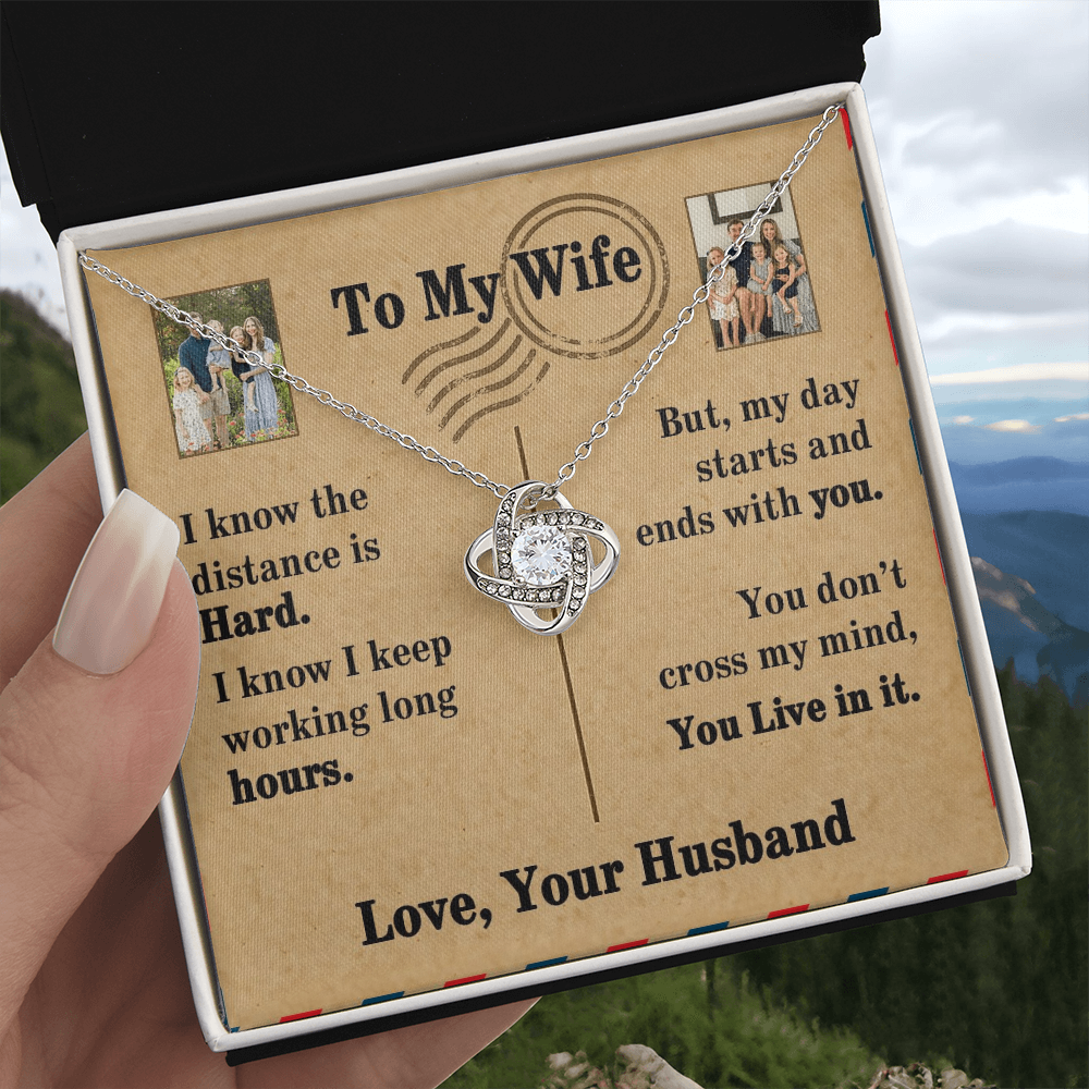 To My Wife Love Knot Necklace