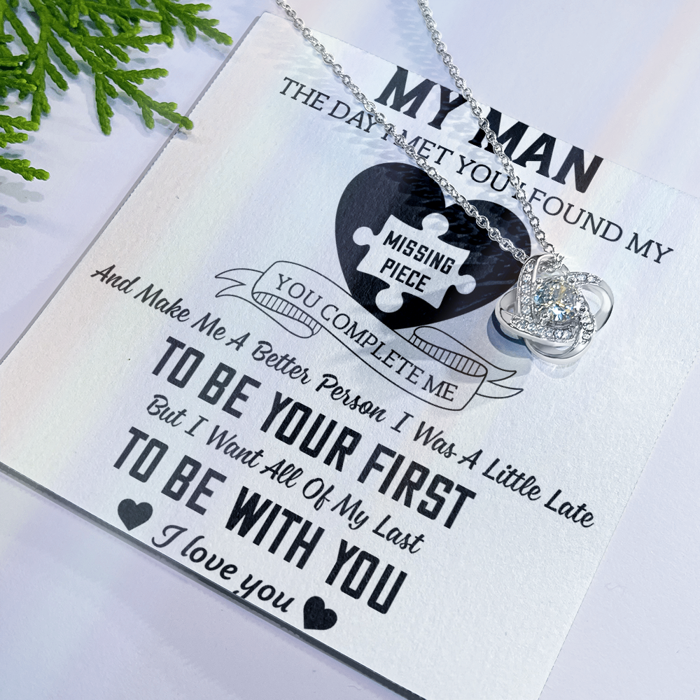 To My Man Love Knot Necklace