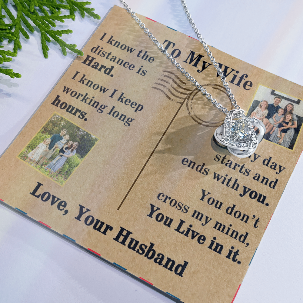 To My Wife Love Knot Necklace