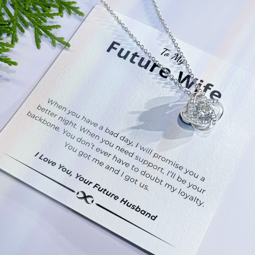 To My Future Wife Love Knot Necklace