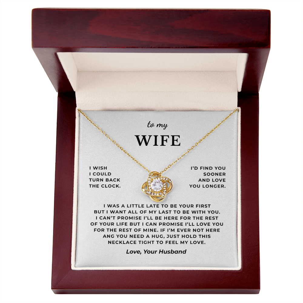 To My Wife Interlocking Hearts Necklace