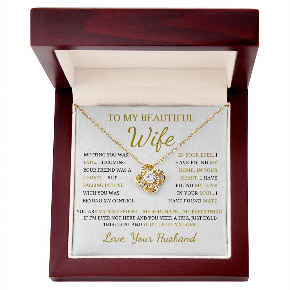 To My Wife Love Knot Necklace