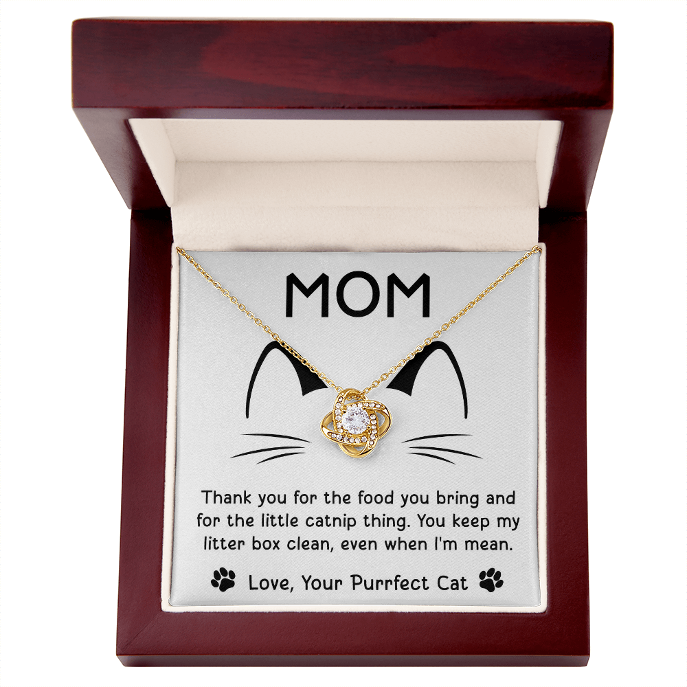 Purrfect Cat Love Knot Necklace