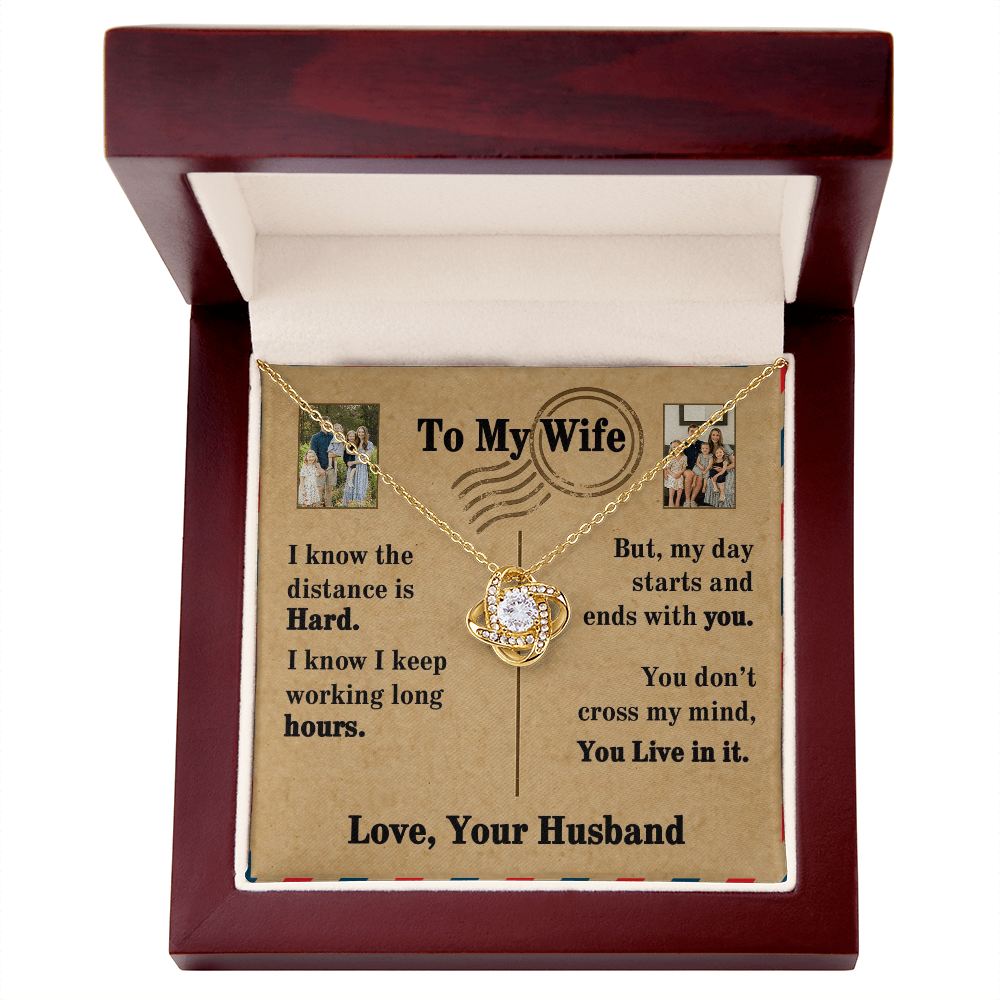 To My Wife Love Knot Necklace