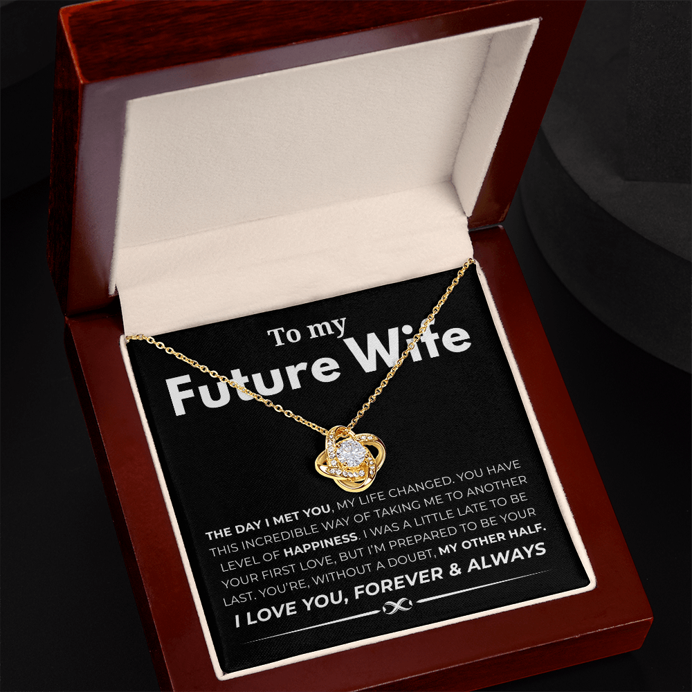 To My Future Wife Love Knot Necklace