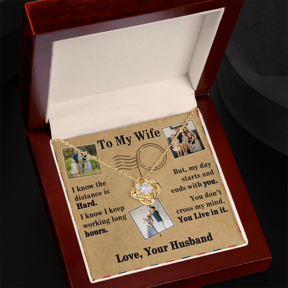 To My Wife Love Knot Necklace