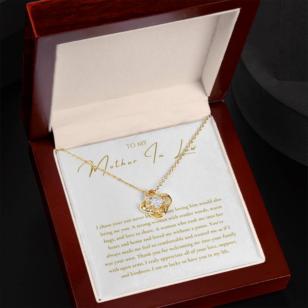 To My Mother In Law Wife Interlocking Hearts Necklace