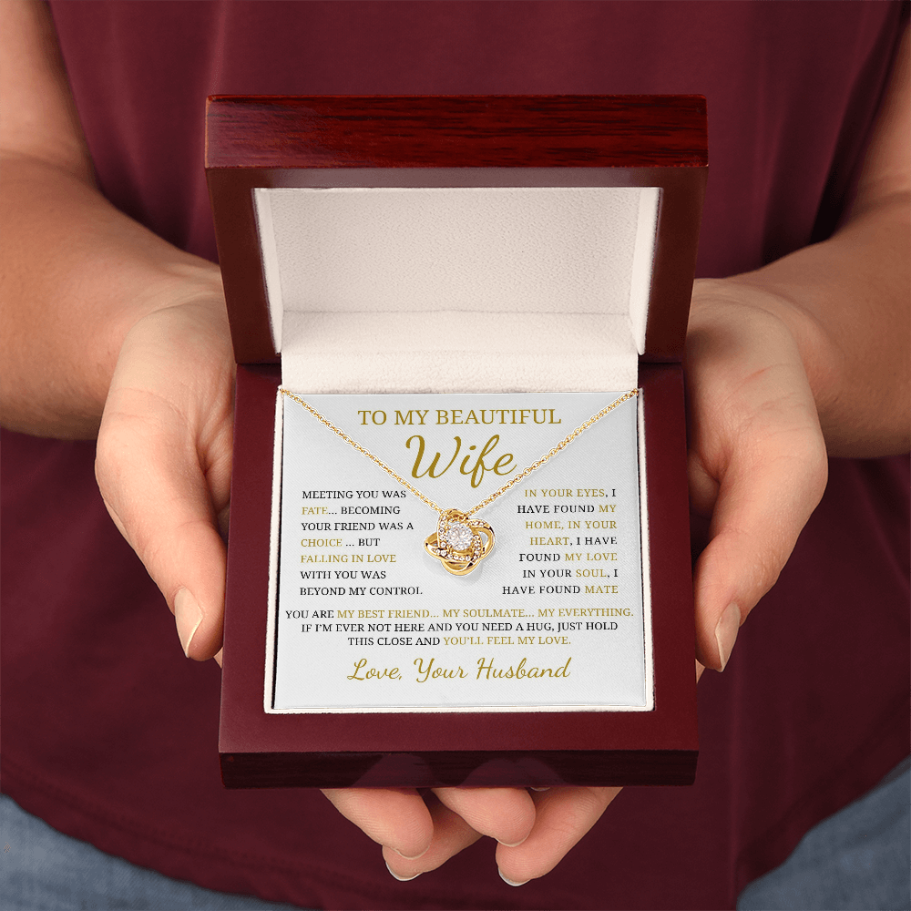 To My Wife Love Knot Necklace