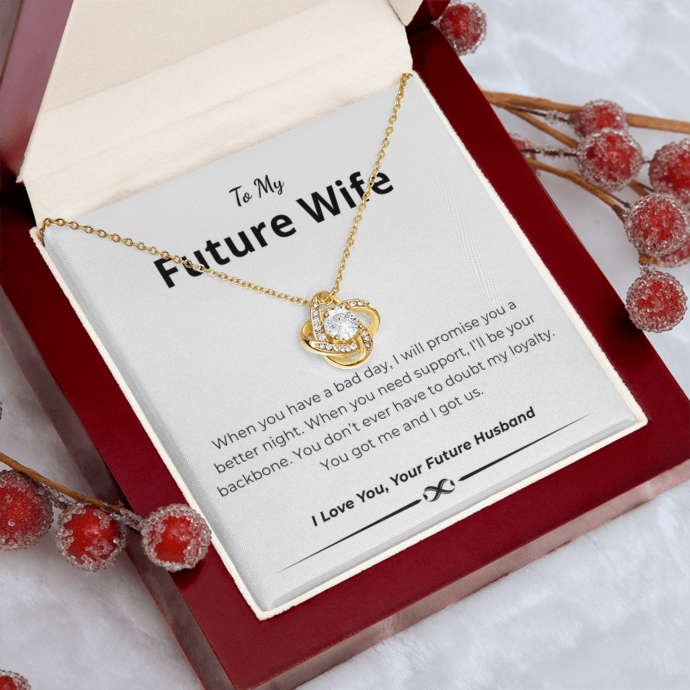 To My Future Wife Love Knot Necklace