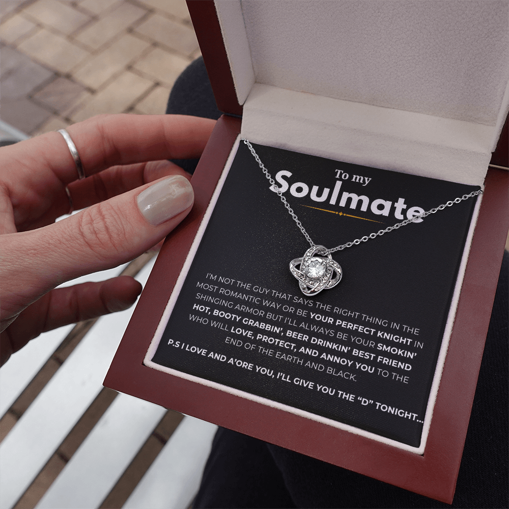 To My Soulmate Love Knot Necklace