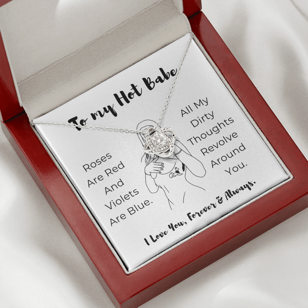 To My Hot Babe Love Knot Necklace