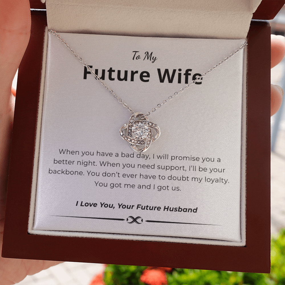 To My Future Wife Love Knot Necklace