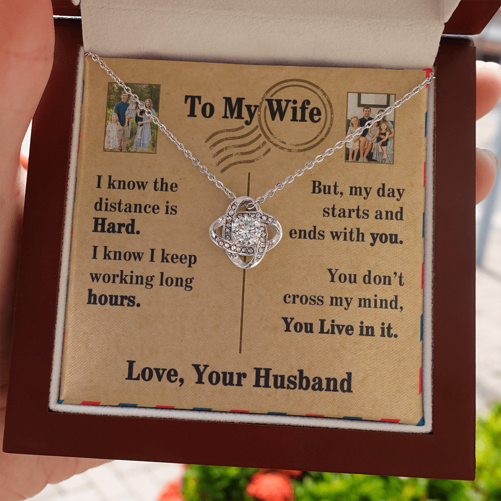 To My Wife Love Knot Necklace