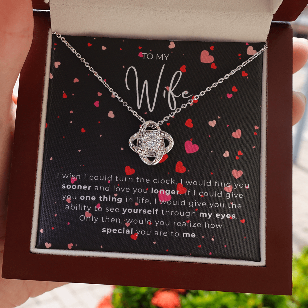 To My Wife Love Knot Necklace