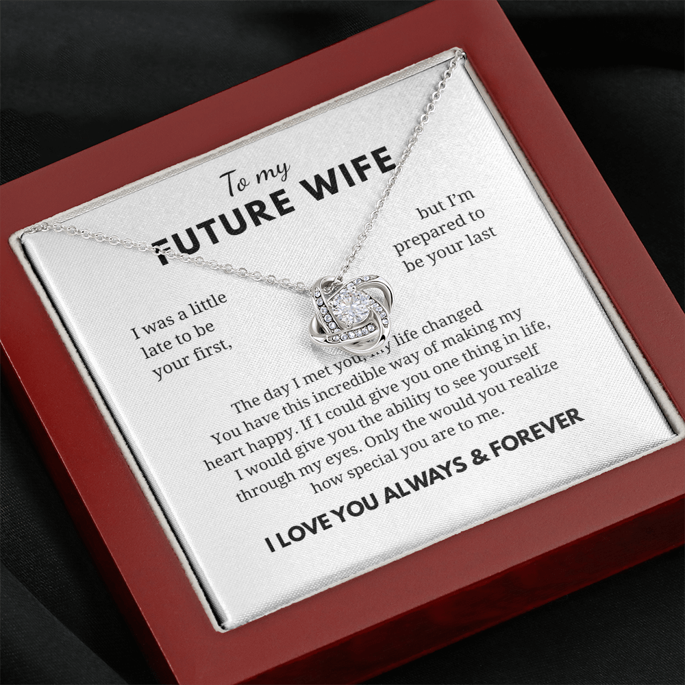 To My Future Wife Love Knot Necklace