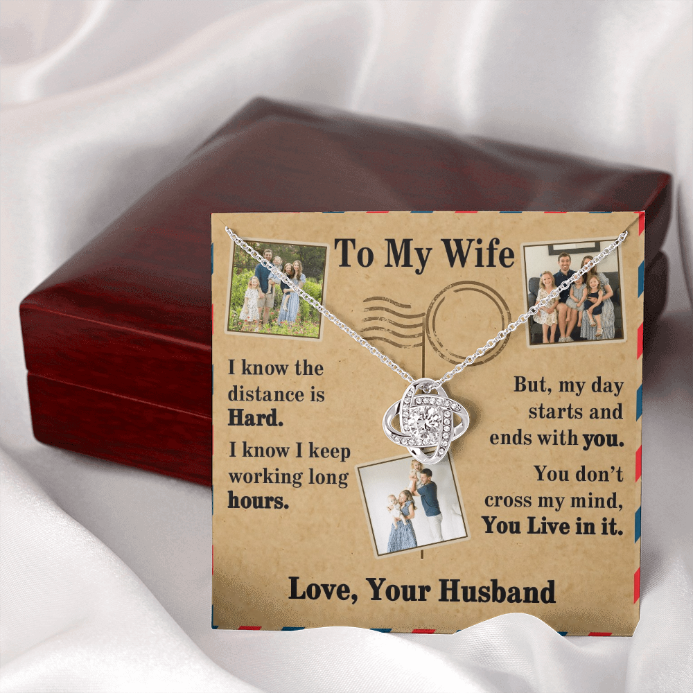 To My Wife Love Knot Necklace