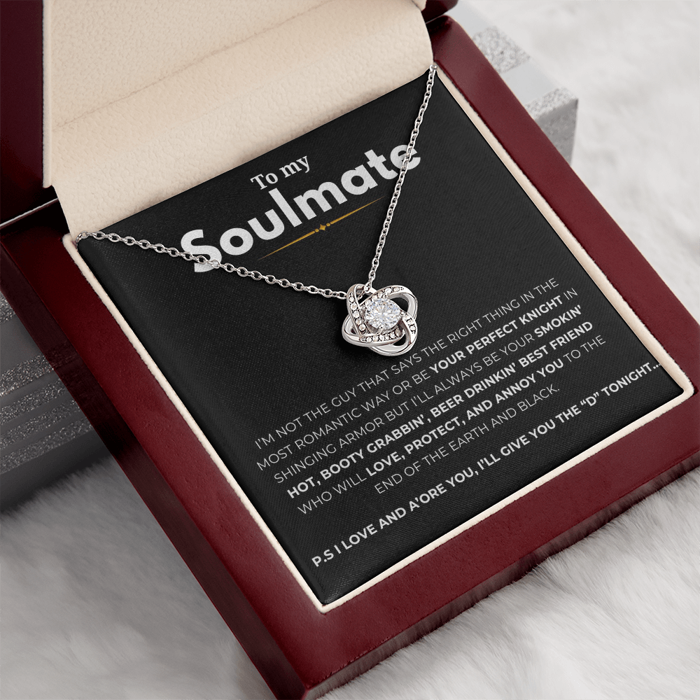 To My Soulmate Love Knot Necklace