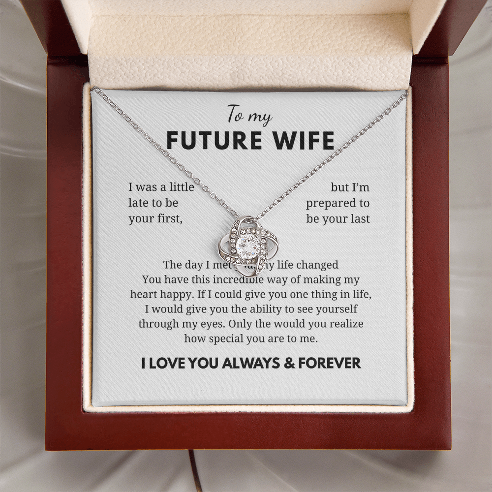 To My Future Wife Love Knot Necklace