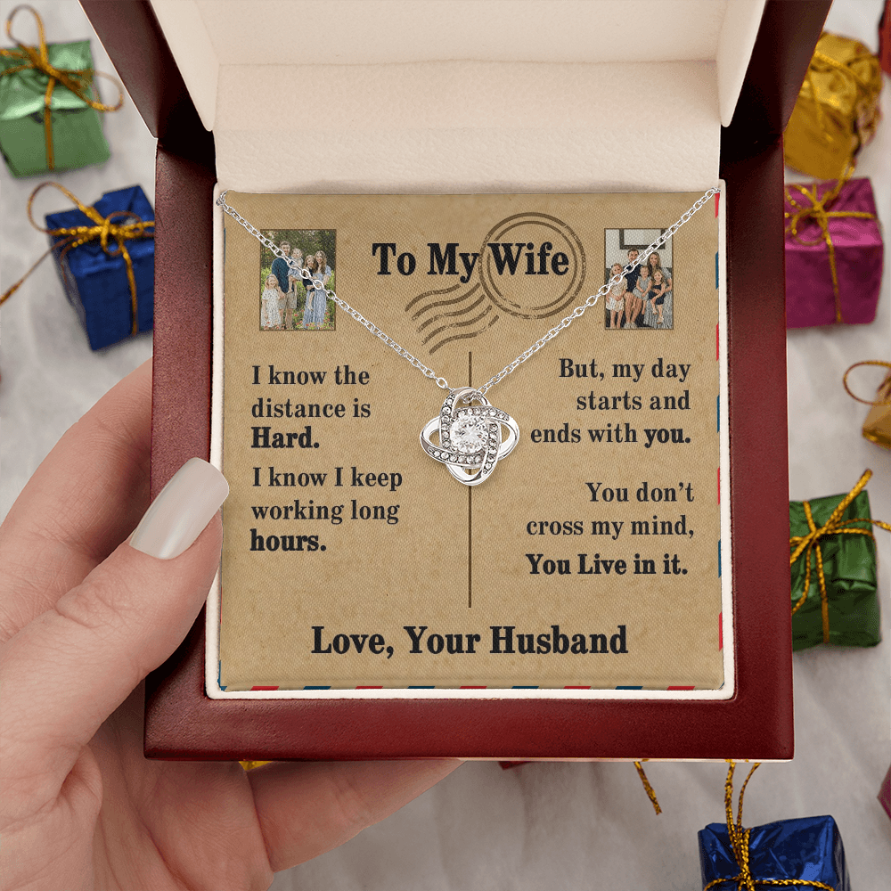 To My Wife Love Knot Necklace