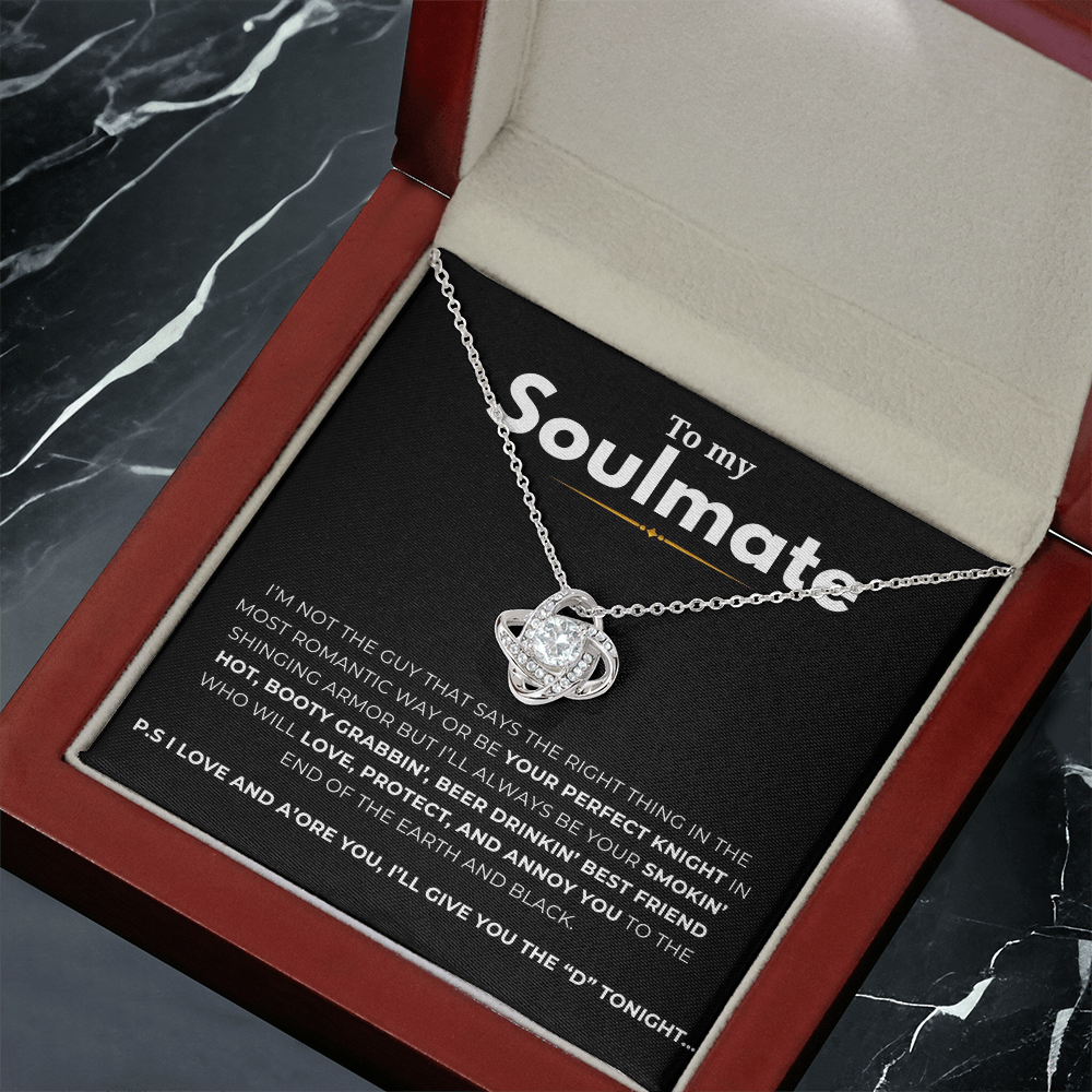 To My Soulmate Love Knot Necklace