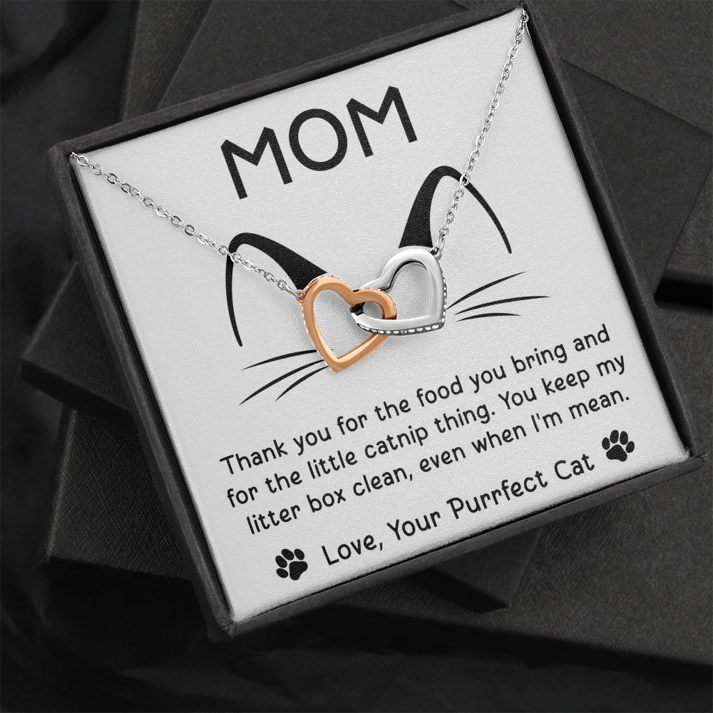 Purrfect Interlocking Hearts Necklace