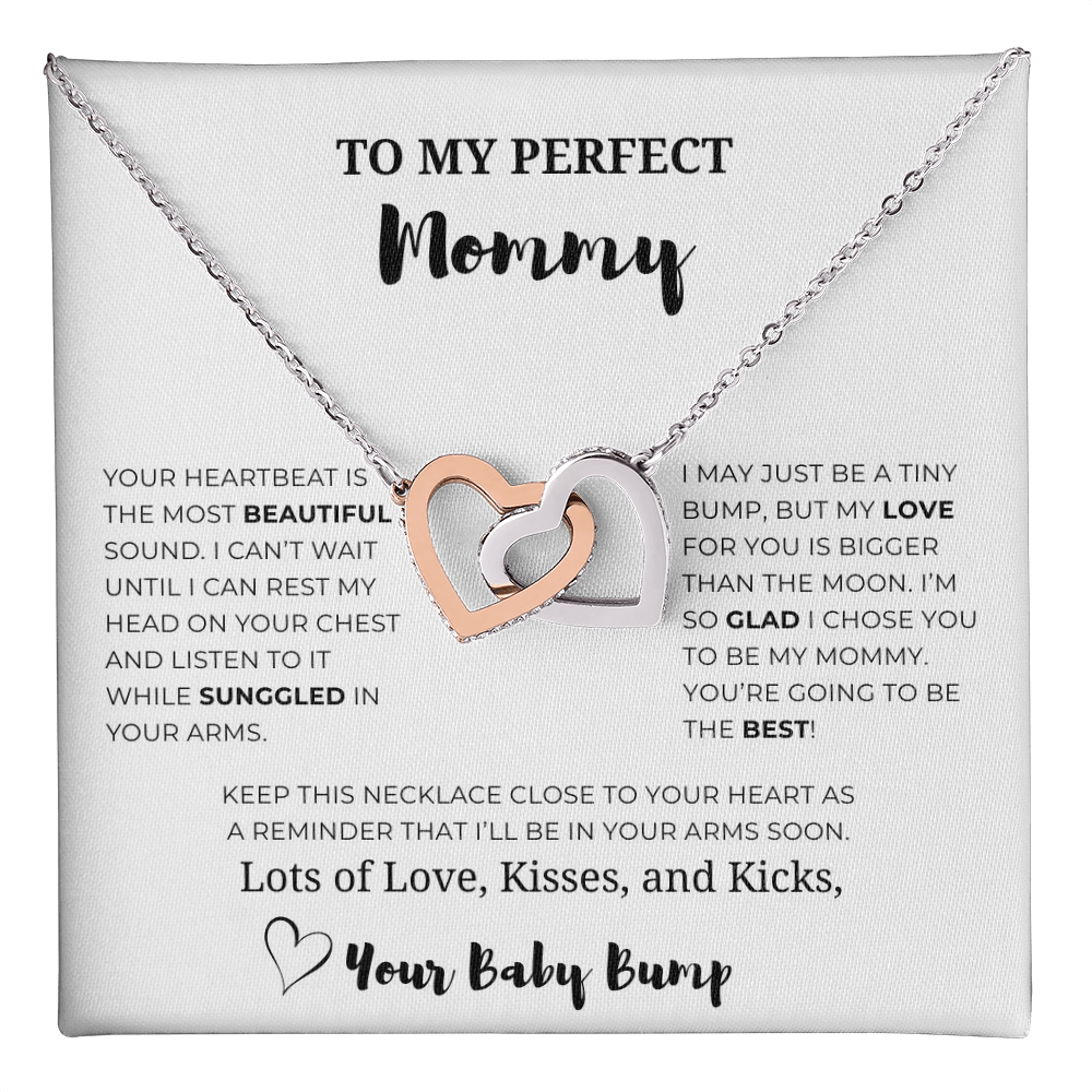 To My Perfect Mummy Interlocking Hearts Necklace